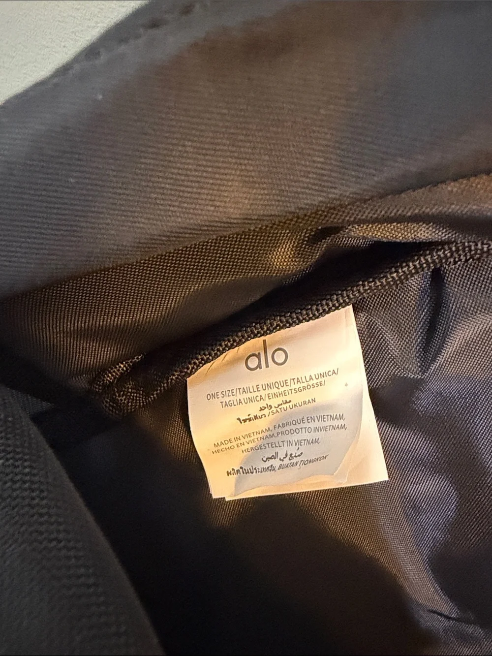 ALO Yoga charcoal mesh backpack